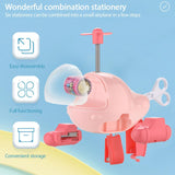 Premium 6-in-1 Airplane Stationery Kit – Compact School Essentials Box for Kids