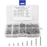 M2 Stainless Steel Self-tapping Screw Set – 800 Pieces Assorted Sizes with Organizer Box