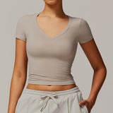 Short Sleeve Yoga Vest, Running Pilates Workout Top
