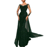 Women's Dance Party Lace-embellished Evening Dress