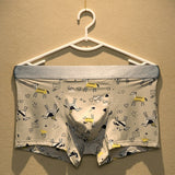 Youth Cartoon Printed Breathable Waist, Boxer Shorts