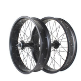 Fat Tire Bicycle Front & Rear Wheel Set, Aluminum Alloy Rims for ATV & E-bike Conversion