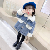 Lamb Cashmere Denim Jacket for Kids