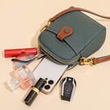 Lychee Pattern Mobile Phone Bag Small Premium Quality Leather Crossbody Wallet Bags for Women