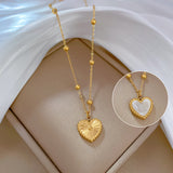 Heart-shape Love Necklace, Valentine's Day Temperamental Personality Minimalist Stove Necklace for Females