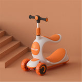 Rideable Three-in-one Anti-rollover Pedal Scooter