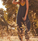 Women’s Cargo Suspender Jumpsuit – Zipper Pocket Casual Utility Overalls