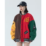 Retro Fashion Brand Lamb Wool, Baseball Uniform Jacket for Women