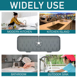 Kitchen Silicone  Faucet Absorbent Mat, Sink Splash Guard, Silicone Faucet Splash Catcher Countertop Protector