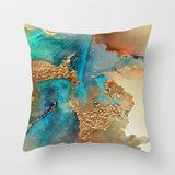 Nordic Watercolor Gold Foil Texture Printing Pillowcase or Cover
