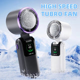 Compact Folding Mini Fan with Ice Pack Cooling – Handheld & Neck Hanging Design