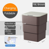 Smart Trash Can with Lid for Bedroom and Living Room, Kitchen Storage Container, Induction Small Car Box, Automatic Smart Dustbin for Bathrooms
