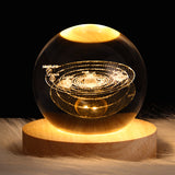 Luminous Starry Sky and Planets Moon - Crystal Ball Small Night Lamp, Projection Ambience Light, Creative Gift Ideas