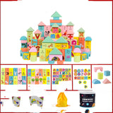 Children’s Educational Wooden Building Blocks – Assembled Learning Toy Set