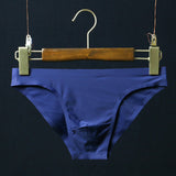 Men's Seamless Ice Silk Low Waist Triangle Briefs Underwear (Pack of 2)