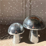 Mirror Glass Mushroom Disco Ball – Decorative Reflective Party Ornament