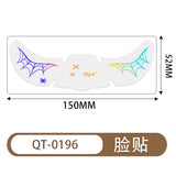 Halloween Face Tattoo Stickers – Waterproof Temporary Horror Makeup Tattoos for Men & Women