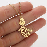INS Light Luxury Personality, Cute Cartoon Animal Pendant Necklace
