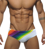 Men's Close Fitting Triangular Swimming Trunks with L-Guard Cup