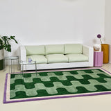 Living Room Coffee Table Checkerboard Carpet, Modern Light Luxury Household Cashmere-like Floor Mat