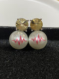 Lifeline Pearl Gemstone Earrings – Stylish Double Stud Fashion Jewelry