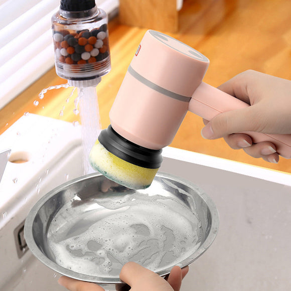 Electric Cleaning Dishwashing Brush, Automatic Wireless USB Rechargeable Professional Kitchen Bathtub Tile Cleaning Device