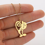 INS Light Luxury Personality, Cute Cartoon Animal Pendant Necklace