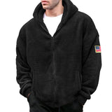 Hooded Zipper Casual Jacket, Casual Cardigan-coat