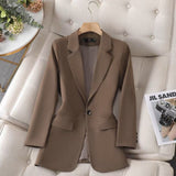 Spring and Autumn All-match Solid Color Blazer