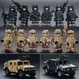 Military Building Blocks Doll, Assembled Desert Army