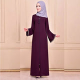 Middle East Dubai Turkish Jalabiya Zipper Jabla Cardigan Robe