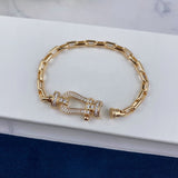 European and American Buckle with Diamond, Large Bracelet