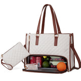 Convenient Commute New Women's Insulated Lunch Bag, Leak-proof Large Purse, Diagonal Computer Storage Case