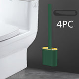 Creative Wall-mounted Soft Brush with Cover for Toilet Washing