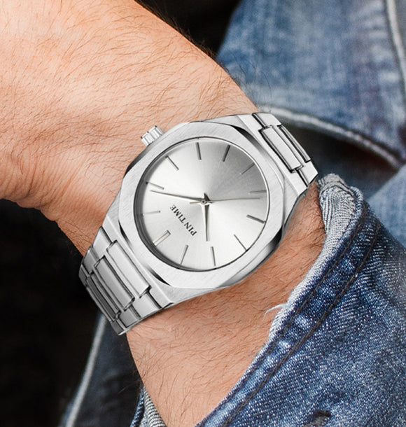 Men and Women's Pin Scale, Solar Pattern, Waterproof Quartz Watch