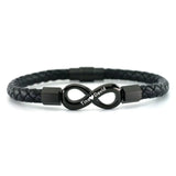 To my Man Love you Forever and Always Infinity - Leather Bracelet for Husbands, Dad and Sons