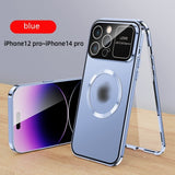 Double-sided Magnetic Glass Phone Case, Full Protection Cover