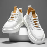 Solid Color Men's Platform Casual Shoes