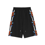 Men's Drawstring Statement Alphabet Casual Shorts
