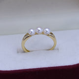 Fresh Water 4-45mm White Perfect Circle Strong Light Almost Flawless Pearl Ring