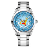 Men's Multifunctional Mechanical, GMT Dual Time Zone, Luminous Waterproof Watch