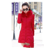 Winter New Fashion Slim Quilted Coat, Big Fur Collar, Thick Warm Jacket