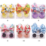 Kids Sunglasses Hair Band Set, Fashion Boys and Girls Cute UV Protection Eye Protection Gear, Headband Cover