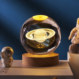 Luminous Starry Sky and Planets Moon - Crystal Ball Small Night Lamp, Projection Ambience Light, Creative Gift Ideas