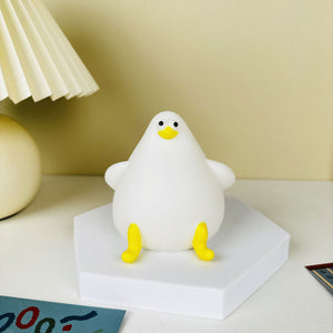 Warm Lovely Cute Cartoon Silicone Sea Gull Night Light with USB, Charging Christmas Gifts, Kids and Girls' Room Bedside Sleeping Lamp