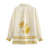 Loose Printed Long Shirt, Elastic Waist Shorts + Shirt Suit