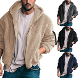 Men's Winter Coat, Double-sided Bejirog Warm Hooded Zipper Casual Jacket