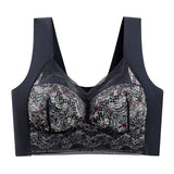 Floral Ice Silk Seamless Bra with Elegant Back Design (Pack of 2)