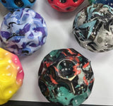 Colorful Hole Soft Bouncy Ball, Anti-fall Moon Shape Porous Bouncy Ball, Kids' Indoor Toys, Ergonomic Design Elastic Ball (Pack of 2)