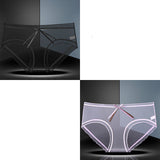 Full Transparent Panties, Women's Mesh Lace, Mid-waist Large Size Undies